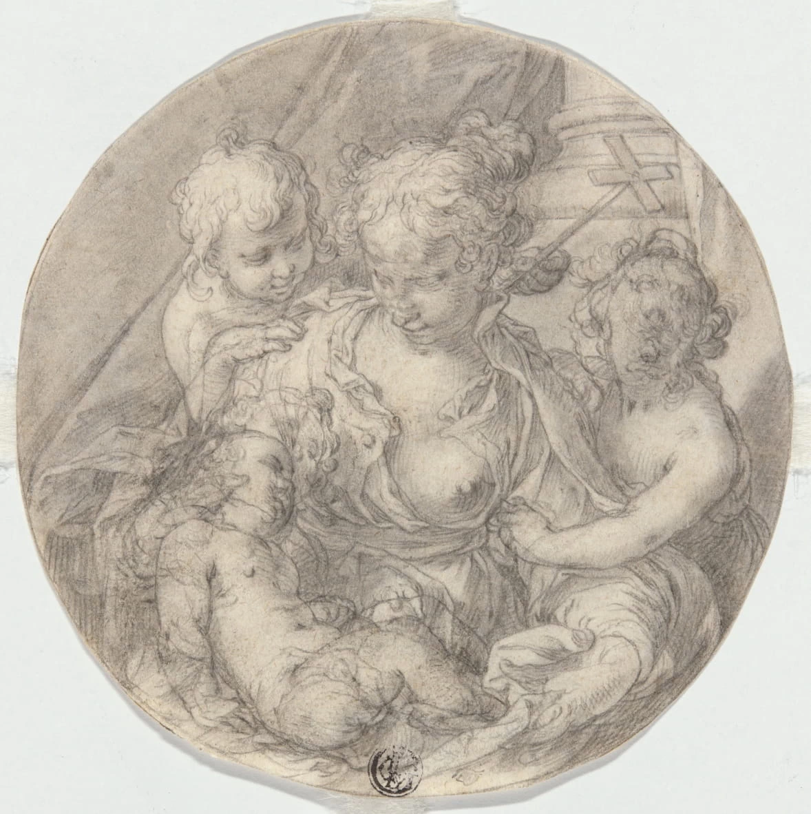 La Madonna col Bambino, Giovannino e un altro bambino - Art Institute of Chicago, The Leonora Hall Gurley Memorial Collection